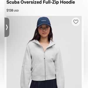 Lululemon Scuba Oversized Full Zip Hoodie